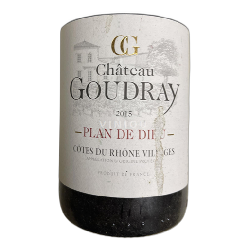 Rhônen laakso Côtes-du-rhône-villages Château Goudray Plan de Dieu 2015