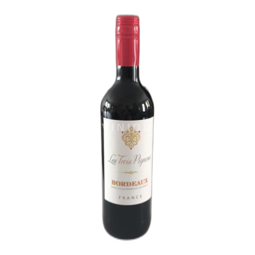 Vin Rouge sec Les trois pignons 2023 France Bordeaux AOC