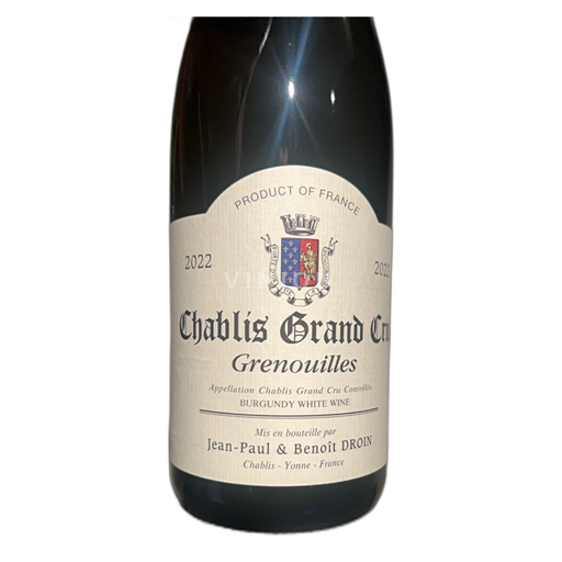 Burgundija Chablis grand cru Grand Cru Jean-Paul & Benoît Droin Grenouilles 2022