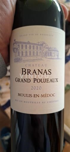 Bordeaux Moulis-en-Médoc Château Branas Grand Poujeaux 2020