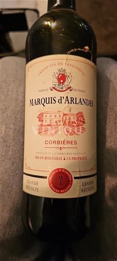 Langvedok Corbières Marquis d'Arlandes Grande Récolte 2017