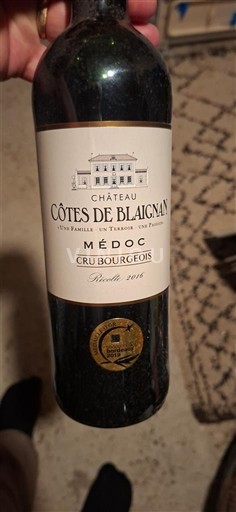 Bordoja Médoc Château Côtes de Blaignan 2016