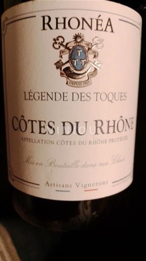 Rhône Valley Côtes-du-Rhône Rhonéa Légende des Toques 2021