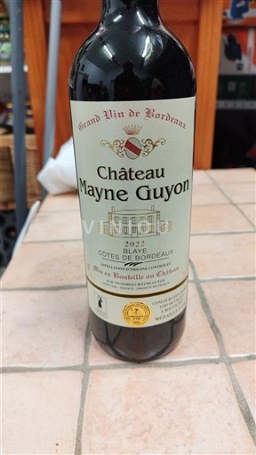 Bordeaux Blaye-Côtes-de-Bordeaux Château Mayne Guyon 2022