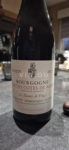 Bourgogne Không được chỉ định Domaine Dominique Guyon Les Dames de Vergy 2017