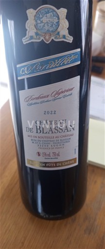 Bordeaux Bordeaux supérieur Château de Blassan 2022