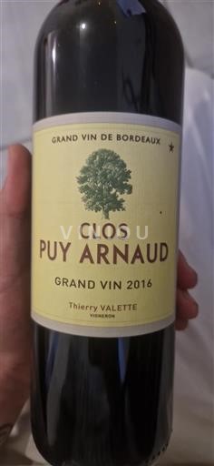 Bordeaux Clos Puy Arnaud 2016