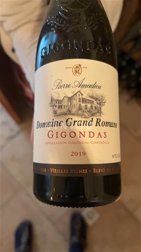 Rhône-dalen Gigondas Pierre Amadieu Domaine Grand Romane 2019