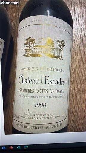 Bordeaux Ikke specificeret Château L'Escadre 1998