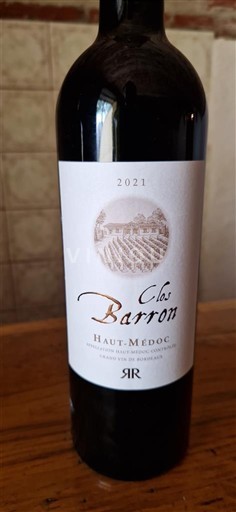 Bordéus Haut-Médoc Clos Barron 2021
