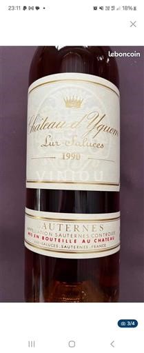 Bordeaux Sauternes Château d'Yquem 1990