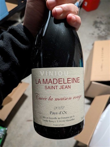 Wines Rouge sec Cuvée la maison rouge La Madeleine Saint Jean 2022 France Languedoc-Roussillon Pays d'Oc IGP