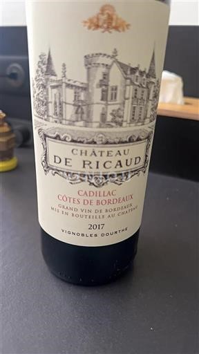 Bordeaux Cadillac-côtes-de-bordeaux Château de Ricaud 2017