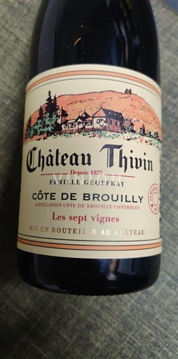 Beaujolais Côte-de-Brouilly Château Thivin les sept vignes Não Sazonado