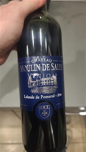 Wines Rouge sec Château Moulin de Sales 2016 France Bordeaux Lalande-de-Pomerol AOC