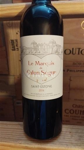 Burdeos Saint-Estèphe Calon Ségur Le Marquis de Calon Ségur 2016