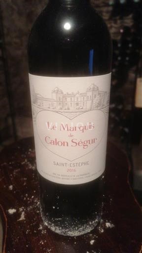 Burdeos Saint-Estèphe Calon Ségur Le Marquis de Calon Ségur 2016