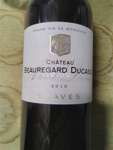 Bordeaux Graves Château Beauregard Ducasse 2010