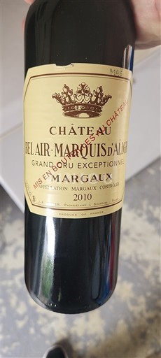 Bordeaux Margaux Château Bel Air-Marquis d'Aligre 2010