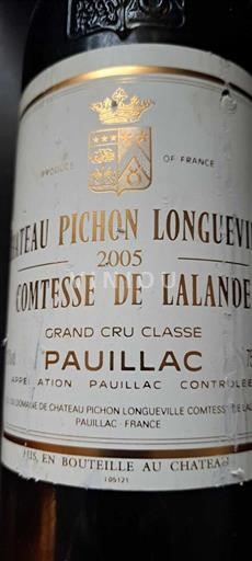 Bordeaux Pauillac Grand Cru Château Pichon Longueville Comtesse de Lalande 2005