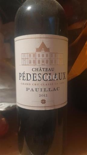 Bordeaux Pauillac Grand Cru Château Pédesclaux 2012