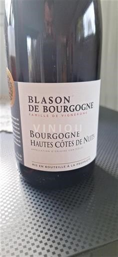 Vin Rouge sec Blason de Bourgogne 2022 France Bourgogne Hautes Côtes de nuits AOC