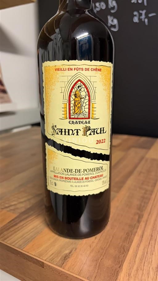 Bordeaux Lalande-de-Pomerol Château Saint Paul 2022