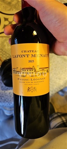 Bordeaux Pessac-Léognan Chateau Lafont Menaut 2023