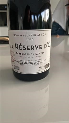 Languedoc Terrasses del Larzac Domaine de la Réserve d'O La Réserve d'O 2020