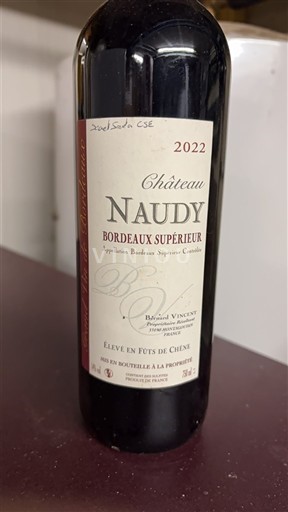 Bordeaux Bordeaux Supérieur Château Naudy 2022
