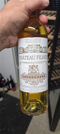 Bordeaux Sauternes Chateau Filhot 2016