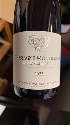 Bourgogne Chassagne-Montrachet Grand Cru Domaine Patrick Miolane La Caniere 2022