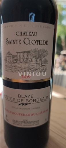 Bordeaux Blaye-côtes-de-bordeaux Château Sainte-Clotilde 2019