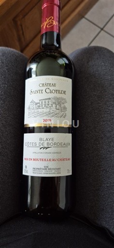 Bordoja Blaye-côtes-de-bordeaux Château Sainte-Clotilde 2019