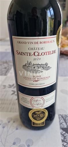Bordeaux Blaye-Côtes-de-Bordeaux Château Sainte-Clotilde 2019