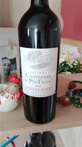 Burdeos Côtes-de-bourg Château Canterane Le Pin Franc 2020