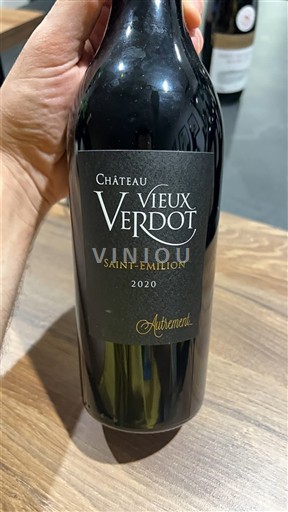 Bordoja Saint-Émilion Grand Cru Château Vieux Verdot Autrement 2020