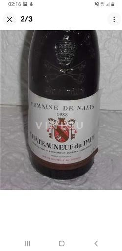 Rhônedalen Châteauneuf-du-Pape Domaine de Nalys 1988