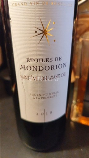 Bordeaux Saint-Émilion Grand Cru Grand Cru Mondorion Étoiles de Mondorion 2018
