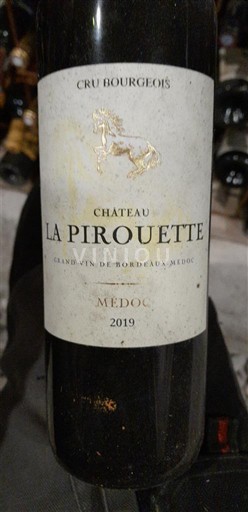 Bordeaux Médoc Cru Bourgeois Château La Pirouette 2019