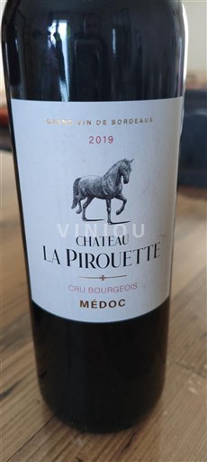 Bordeaux Médoc Cru Bourgeois Château La Pirouette 2019