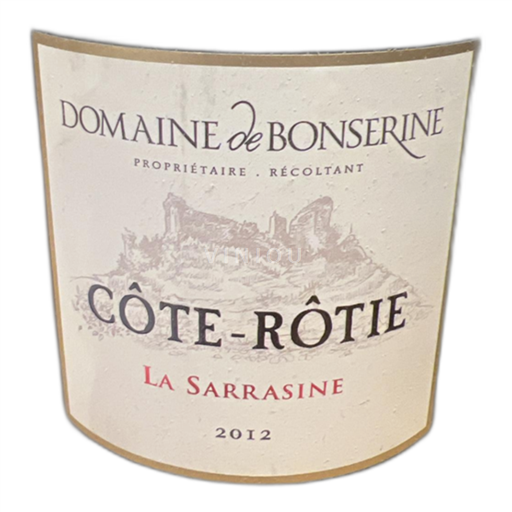 Valle del Ródano Côte-rôtie Domaine de Bonserine La Sarrasine 2012