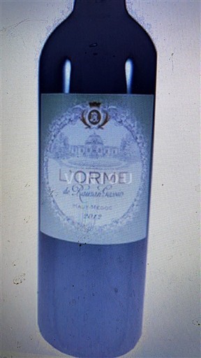 Burdeos Haut-Médoc L'Orme de Rauzan-Gassies 2012