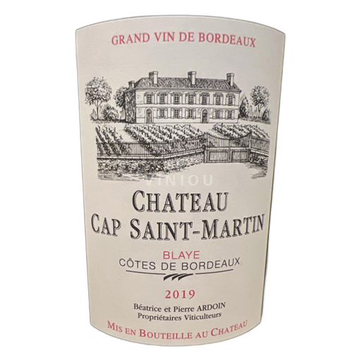 Bordeaux Blaye-Côtes-de-Bordeaux Chateau Cap Saint-Martin 2019