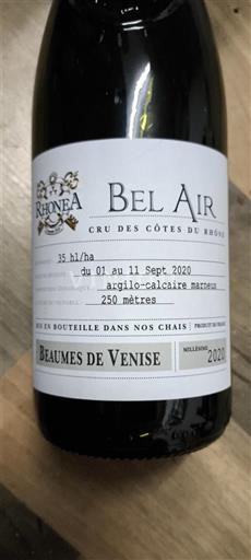 Rhônedalen Beaumes de Venise Rhoneas Bel Air 2020