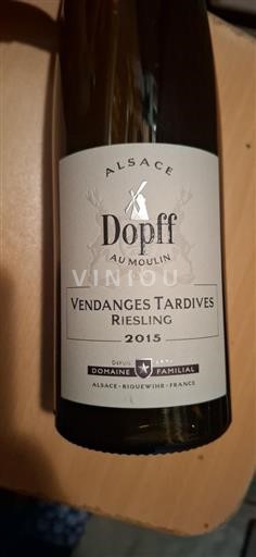 Alsácia Não especificado Dopff Au Moulin Vendanges Tardives 2015