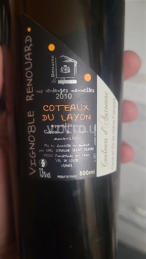 Údolí Loiry Coteaux-du-Layon Vignoble Renouard Nos Vendanges 2010