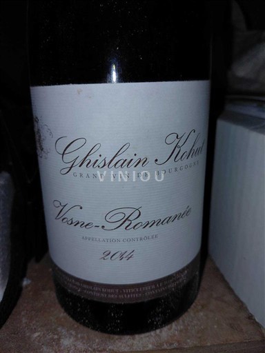 Bourgogne Vosne-romanée Ghislain Kohut 2014