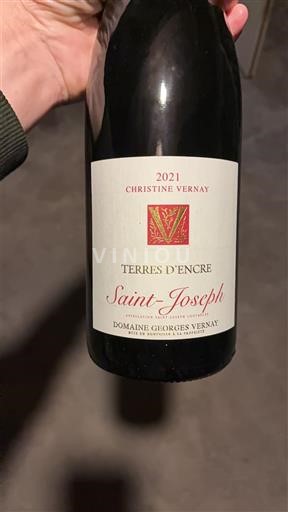 Wines Rouge sec Terres d'Encre Georges Vernay 2021 France Rhône Valley Saint-Joseph AOC