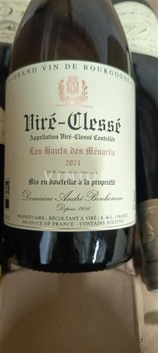 Bourgogne Viré-clessé Grand Cru Domaine André Bonhomme Les Hauts des Ménards 2021